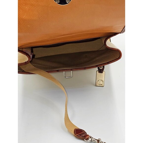 Vintage Dooney & Bourke Women's Brown Croc Embossed Leather Backpack Sz M 2560 - Picture 14 of 16